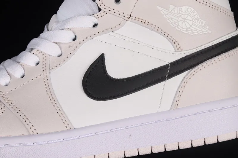 All categories Air Jordan Jordan series basketball shoes Air Jordan 1 Mid Different versions Air Jordan 1 Mid SE AJ1 Joe 1 white pink black hook Zhongbang basketball shoes BQ6472-500